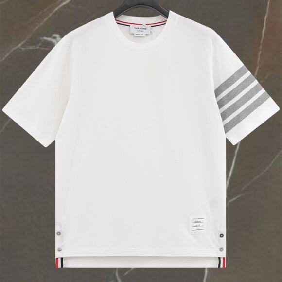 Men's White Short Sleeve Thom Browne